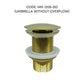 HEMOS BATHROOM FAUCET BRASS UMBRELLA POP UP SPRING PUSH PRESS OVERFLOW BASIN WASTE