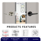 HEMOS 60-70MM TUBULAR LEVEL DOOR LOCK KUNCI TOMBOL PINTU RUMAH SILVER BLACK GREY HM-5210