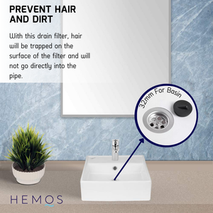32MM 40MM STAINLESS STEEL SCREW BATHROOM BASIN KITCHEN SINK WASTE PENAPIS SINGKI CUCI MANGKUK