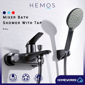 HEMOS BATHROOM FAUCET HANDHELD SHOWER 3 FUNCTIONS MIXER BATH SHOWER WITH TAP KEPALA PAIP BILIK MANDI HM-13006-MB,MG
