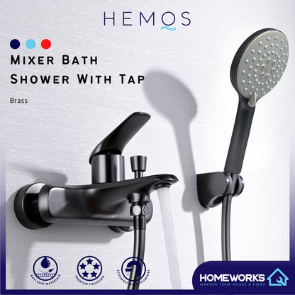 HEMOS BATHROOM FAUCET HANDHELD SHOWER 3 FUNCTIONS MIXER BATH SHOWER WITH TAP KEPALA PAIP BILIK MANDI HM-13006-MB,MG