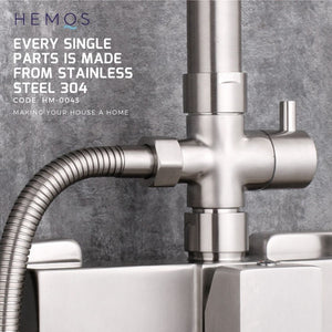 HEMOS BATHROOM FAUCET PARTS 3 WAY SHOWER HEAD WATER FLOW CONTROL DIVERTER VALVE (M+M+F) HM-0043