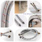 HEMOS PARTS 2PCS 304 STEEL COLD AND HOT MIXER TAP FLEXIBLE TUBE HOSE ONLY