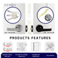 HEMOS 60-70MM TUBULAR LEVEL HANDLE DOOR LOCK KUNCI TOMBOL PINTU RUMAH SILVER BLACK HM-5203,5208