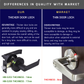 HEMOS 60-70MM TUBULAR LEVEL HANDLE DOOR LOCK KUNCI TOMBOL PINTU RUMAH SILVER BLACK HM-5203,5208