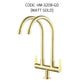 HEMOS KITCHEN FAUCET SUS304 TWO SPOUT SILVER,GOLD,GREY TWIN PILLAR SINK TAP KEPALA PAIP HM-3208,3209