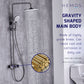 HEMOS BATHROOM FAUCET 3 MODE BRASS MIXER RAIN SHOWER SETS SET MANDIAN HM-13009-MB, MG