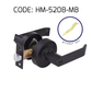 HEMOS 60-70MM TUBULAR LEVEL HANDLE DOOR LOCK KUNCI TOMBOL PINTU RUMAH SILVER BLACK HM-5203,5208