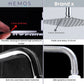 HEMOS BATHROOM 4'' 6'' 8'' 12'' SUS 304 ULTRA THIN RAINFALL SHOWER HEAD C/W ARM (ROUND/ SQUARE)