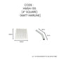 HEMOS BATHROOM 4'' 6'' 8'' 12'' SUS 304 ULTRA THIN RAINFALL SHOWER HEAD C/W ARM (ROUND/ SQUARE)