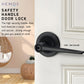 HEMOS 60-70MM TUBULAR LEVEL DOOR LOCK KUNCI TOMBOL PINTU RUMAH SILVER BLACK HM-5204