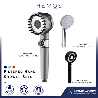 HEMOS BATHROOM ABS+304 STAINLESS STEEL 150CM SHOWER TUBE AND HAND SHOWER HAND SHOWER HMSH-1310,1320,1330