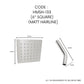 HEMOS BATHROOM 4'' 6'' 8'' 12'' SUS 304 ULTRA THIN RAINFALL SHOWER HEAD C/W ARM (ROUND/ SQUARE)