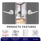 HEMOS 60-70MM TUBULAR LEVEL DOOR LOCK KUNCI TOMBOL PINTU RUMAH SILVER BLACK HM-5204