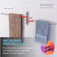 HEMOS BATHROOM FITTING SUS 304 TOWEL HOLDER HANGER 2 & 3 BARS TUALA HM-89801,89811-MS (MATT SILVER)
