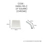 HEMOS BATHROOM 4'' 6'' 8'' 12'' SUS 304 ULTRA THIN RAINFALL SHOWER HEAD C/W ARM (ROUND/ SQUARE)