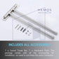 HEMOS BATHROOM FITTING SUS 304 TOWEL HOLDER HANGER 2 & 3 BARS TUALA HM-89801,89811-MS (MATT SILVER)