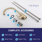 HEMOS KITCHEN FAUCET STEEL HOT COLD MIXER PILLAR WATER TAP HM51001-MS GOLD HM-51001-GD