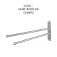 HEMOS BATHROOM FITTING SUS 304 TOWEL HOLDER HANGER 2 & 3 BARS TUALA HM-89801,89811-MS (MATT SILVER)