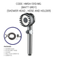 HEMOS BATHROOM ABS+304 STAINLESS STEEL 150CM SHOWER TUBE AND HAND SHOWER HAND SHOWER HMSH-1310,1320,1330