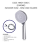 HEMOS BATHROOM ABS+304 STAINLESS STEEL 150CM SHOWER TUBE AND HAND SHOWER HAND SHOWER HMSH-1310,1320,1330