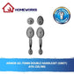GRIPSET ENTRANCE MAIN DOOR HANDLE LOCK TOMBOL PINTU 60-70MM DOUBLE HANDLESET GREY MATT BLACK ATH-130