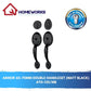 GRIPSET ENTRANCE MAIN DOOR HANDLE LOCK TOMBOL PINTU 60-70MM DOUBLE HANDLESET GREY MATT BLACK ATH-130