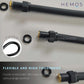 HEMOS BATHROOM PARTS 300-800MM NYLON PVC HIGH PRESSURE FLEXIBLE HOSE (BLACK,SILVER) HM-0067,0068