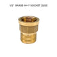 HEMOS BRASS PIPE FITTING EXTENSION ADAPTOR MALE FEMALE 1/2X2INCH,1/2X3INCH,1/2X4INCH