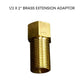 HEMOS BRASS PIPE FITTING EXTENSION ADAPTOR MALE FEMALE 1/2X2INCH,1/2X3INCH,1/2X4INCH