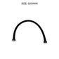 HEMOS BATHROOM PARTS 300-800MM NYLON PVC HIGH PRESSURE FLEXIBLE HOSE (BLACK,SILVER) HM-0067,0068
