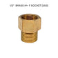 HEMOS BRASS PIPE FITTING EXTENSION ADAPTOR MALE FEMALE 1/2X2INCH,1/2X3INCH,1/2X4INCH