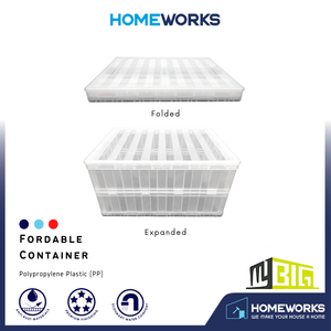 MULTIPURPOSE 40L NEW PP MATERIAL FOLDABLE STACKABLE STORAGE BOX CONTAINER