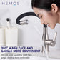 HEMOS BATHROOM FAUCET SUS 304 BLACK FLEXIBLE NYLON HOSE BASIN COLD TAP HM-3603F (MATT SILVER&GREY)