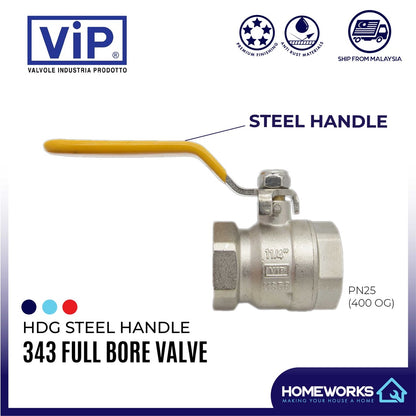 VIP BRASS FULL BORE BALL VALVE 343FF