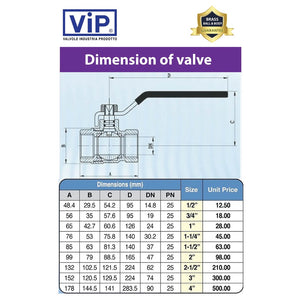 VIP BRASS FULL BORE BALL VALVE 343FF