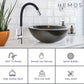 HEMOS BATHROOM FAUCET SUS 304 BLACK FLEXIBLE NYLON HOSE BASIN COLD TAP HM-3603F (MATT SILVER&GREY)