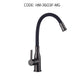 HEMOS BATHROOM FAUCET SUS 304 BLACK FLEXIBLE NYLON HOSE BASIN COLD TAP HM-3603F (MATT SILVER&GREY)