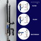 HEMOS BATHROOM FAUCET STEEL HANDLE 3 WAY VALVE FOR MEMBRANE FILTER BACKWASH HM-413