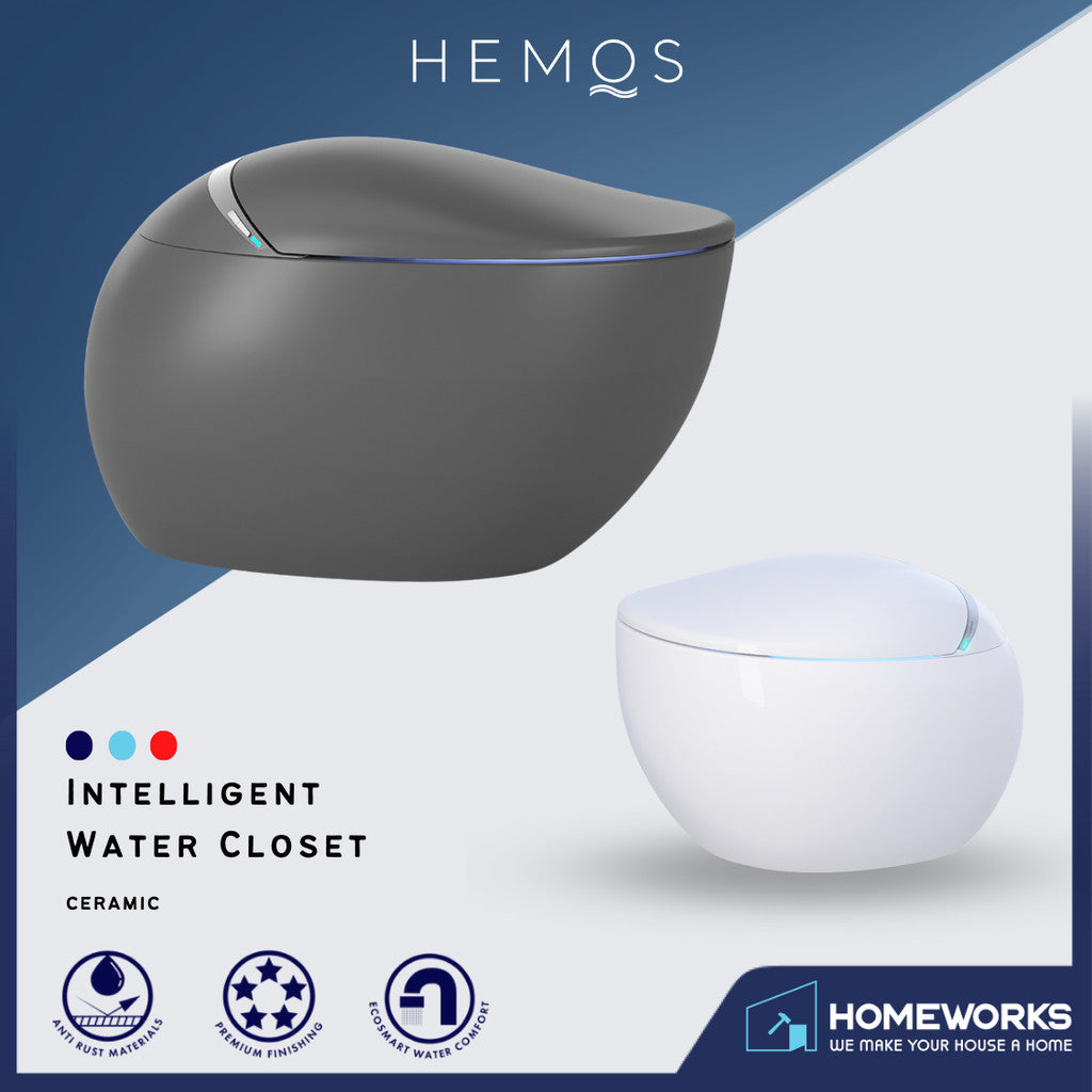 HEMOS BATHROOM SMART TOILET INTELLIGENT WATER CLOSET AUTOMATIC MULTI-FUNCTIONAL HM-784-250-W,G