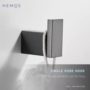 HEMOS BATHROOM FITTING SUS 304 TOWEL RACK PAPER HOLDER CHROME BLACK RAK BILIK MANDI 84SERIES