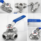 HEMOS BATHROOM FAUCET STEEL HANDLE 3 WAY VALVE FOR MEMBRANE FILTER BACKWASH HM-413