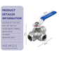 HEMOS BATHROOM FAUCET STEEL HANDLE 3 WAY VALVE FOR MEMBRANE FILTER BACKWASH HM-413