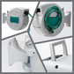 HEMOS 15/20/30M AUTOMATIC RETRACTABLE GARDEN SPRAYER HOSE REEL HOS AIR KEKILI (INCLUDE PVC HOSE)