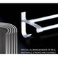 HEMOS BATHROOM FAUCET ALUMINUM DOUBLE TOWEL CLOTH BAR HM-81102 (MATT BLACK, MATT SILVER)