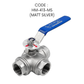 HEMOS BATHROOM FAUCET STEEL HANDLE 3 WAY VALVE FOR MEMBRANE FILTER BACKWASH HM-413