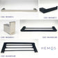 HEMOS BATHROOM FITTING SUS 304 TOWEL RACK PAPER HOLDER CHROME BLACK RAK BILIK MANDI 84SERIES