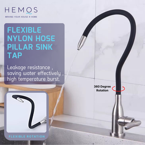 HEMOS KITCHEN FAUCET STEEL 304 WATER FILTER PILLAR SINK TAP HM-381,382