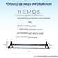 HEMOS BATHROOM FAUCET ALUMINUM DOUBLE TOWEL CLOTH BAR HM-81102 (MATT BLACK, MATT SILVER)