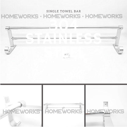 HEMOS BATHROOM FAUCET ALUMINUM DOUBLE TOWEL CLOTH BAR HM-81102 (MATT BLACK, MATT SILVER)
